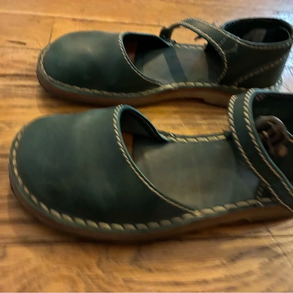 Duckfeet Mols 38 Green Mary Jane Sandals - Picture 2 of 9